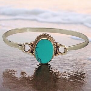 TIBETAN TURQUOISE BANGLE CUFF BRACELET SIZE 6.5 -7
